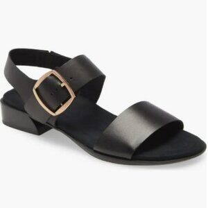 Munro Women's Black Leather CLEO Sandal Shoe Size 8 Narrow-NEW